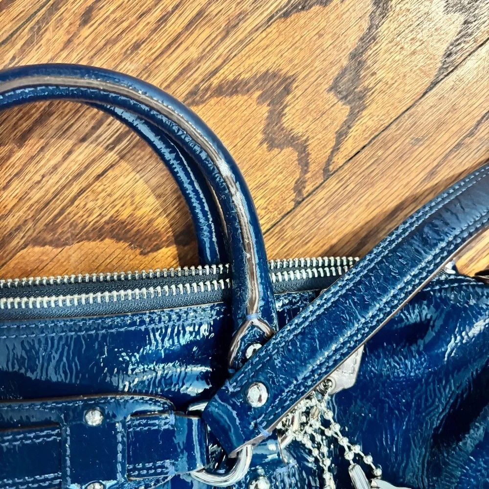 Coach Madison Patent Leather Sabrina Large Satchel - Picture 8 of 11